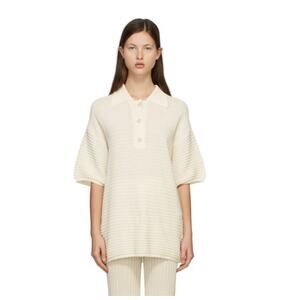 RUS the Brand | Jisho Polo Sweater Oversized  | Eggshell | Size Small